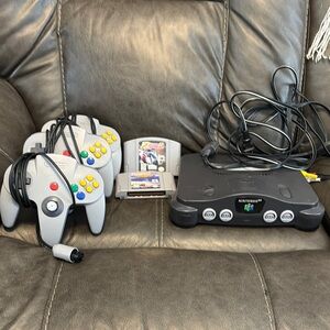 Nintendo Black and Gray Console with Classic Design